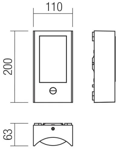 Redo 90486 - LED Vonkajšie nástenné svietidlo so senzorom WARP LED/8W/230V IP44