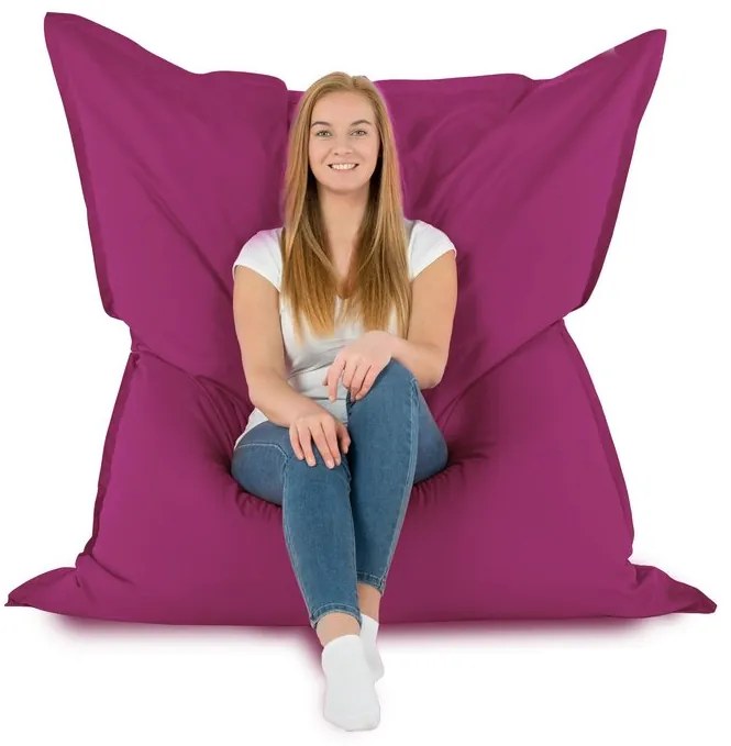 XXL vankúš na sedenie – interiérový aj záhradný, vodeodolný Farba: 11.Fuchsia