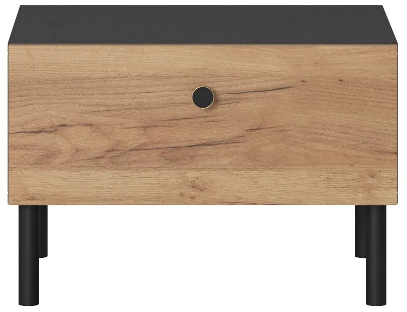 Set 2 ks. nočných stolíkov Dalde D (dub craft zlatý + antracit). Akcia -20%. Vlastná spoľahlivá doprava až k Vám domov. 1071344