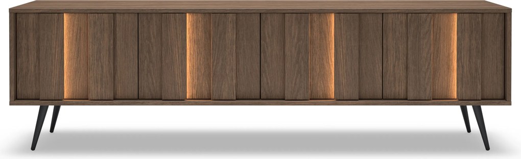 TV skrinka Flaro 184 cm s osvetlením - dub dunin