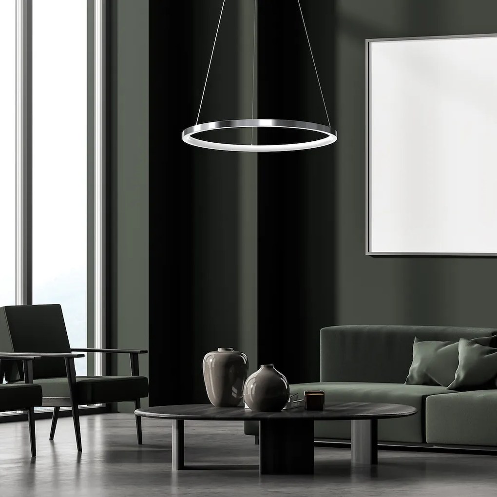 Závesné LED svietidlo Hoop, 1x LED 27w, 4000k, ch