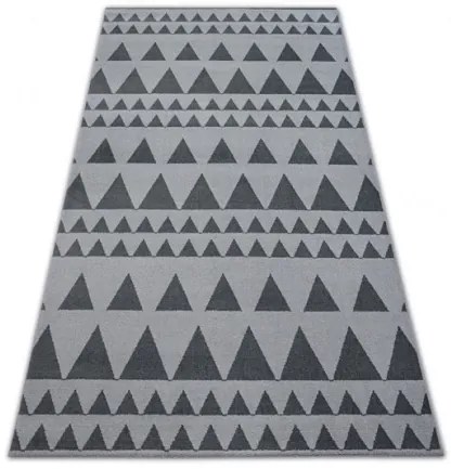 Koberec SENSE Micro 81243 Trojuholníky strieborný/antracit