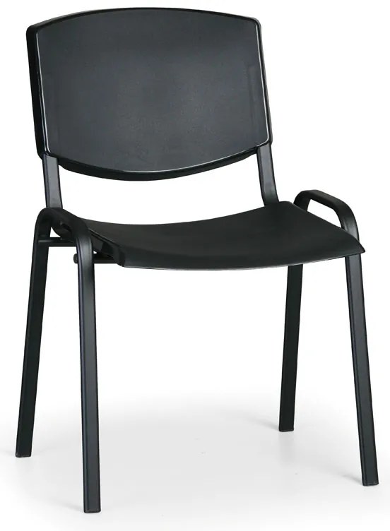 Konferenčná stolička Design - čierne nohy, čierna