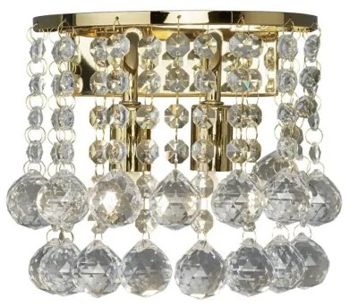 Searchlight 2402-2GO - Krištáľové nástenné svietidlo HANNA 2xG9/33W/230V