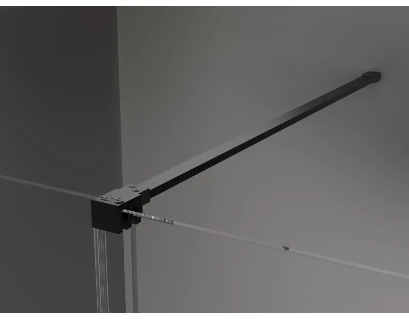 Mexen Velar, posuvné dvere do otvoru 90x200 cm, 8mm číre sklo, čierna matná, 871-090-000-01-70
