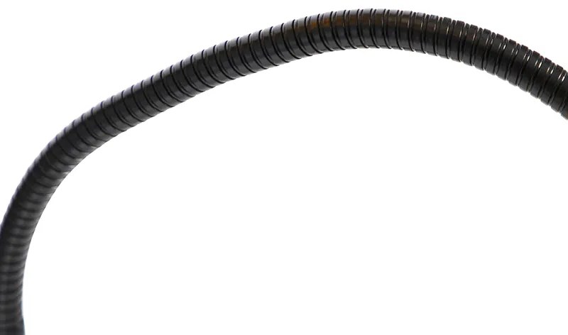 Klasická stojaca lampa čierna so zlatom a lampou na čítanie - Retro