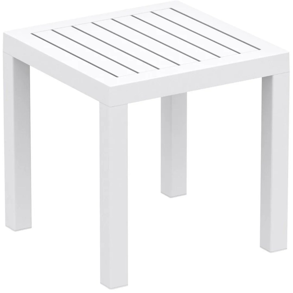 OCEAN príručný záhradný stolík bianco