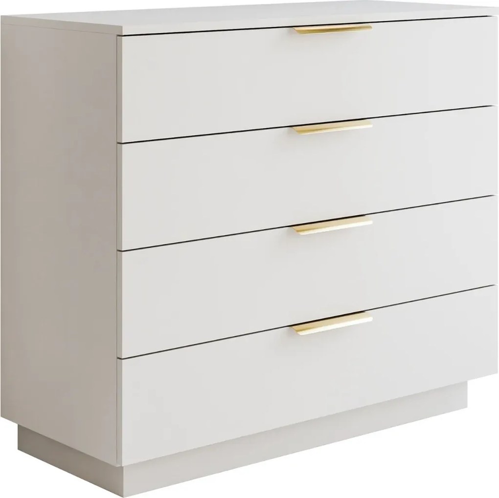 KOMODA MARION 2S KAŠMÍR ZLATÉ ÚCHYTKY LED 95 cm