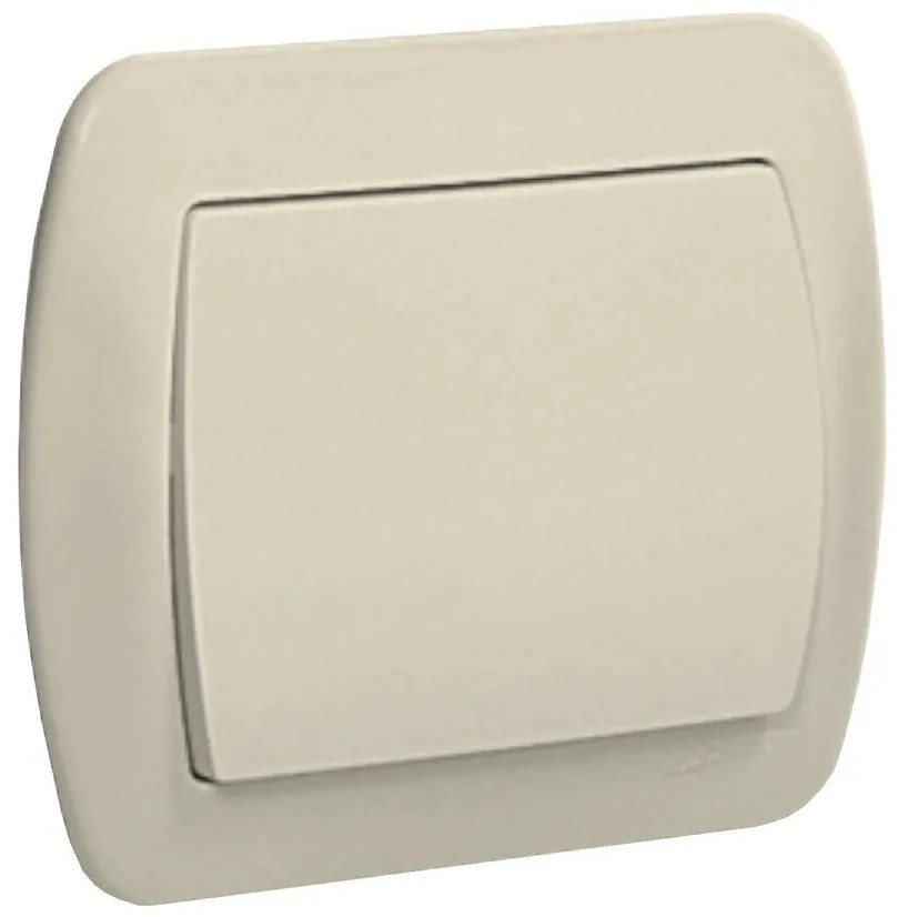 AW1 vypínač jednotlivý béžový