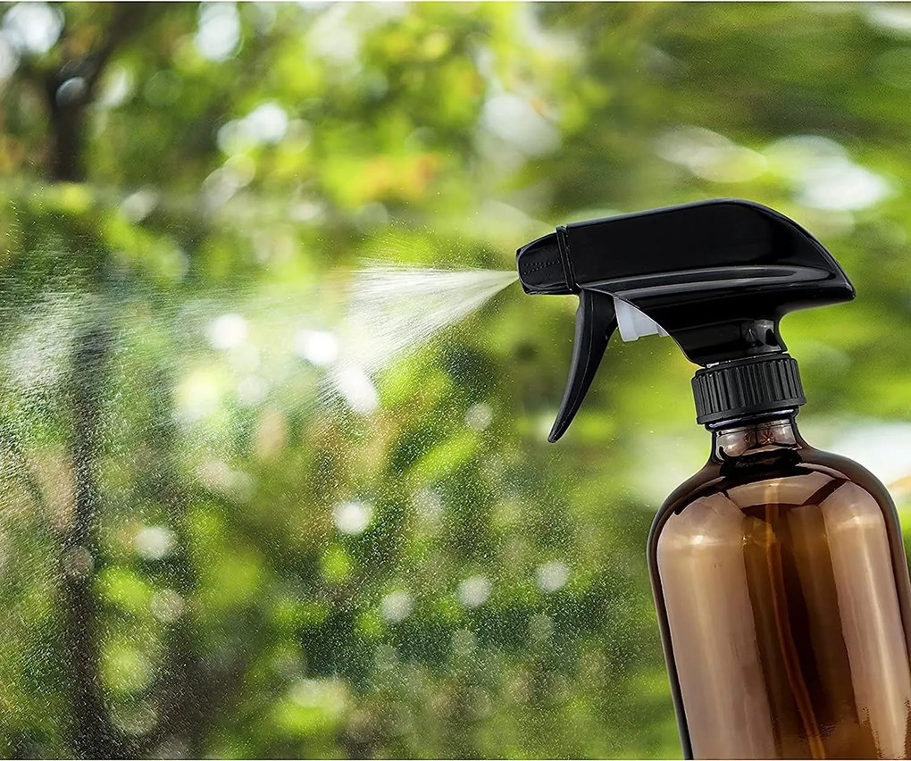 Rozprašovač na vodu/čistiace prostriedky, DISTRI, 450 ml - hnedé sklo