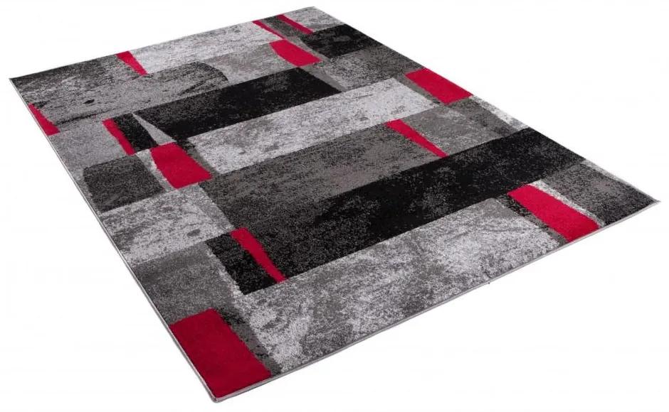 Kusový koberec Ringo sivočervený 120x170cm