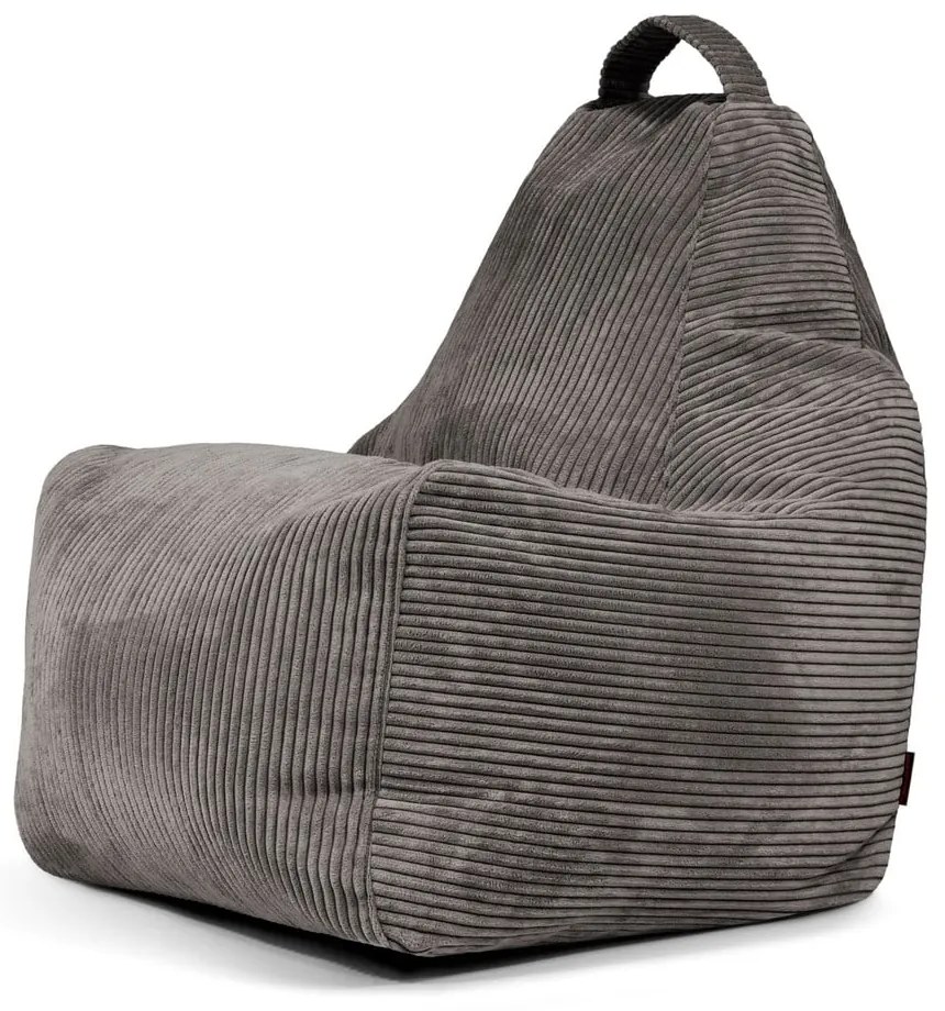 Tmavosivý menčestrový sedací vak Play Amuse – SLOWDOWN