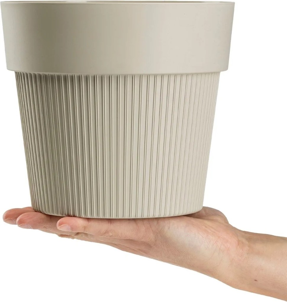 Květináč SILVA LINE 17,4x20 cm béžový