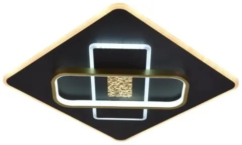 LED Stmievateľné stropné svietidlo LED/90W/230V čierna + diaľkové ovládanie