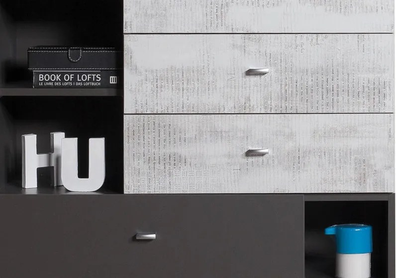 Komoda Tablo, šedá/enigma