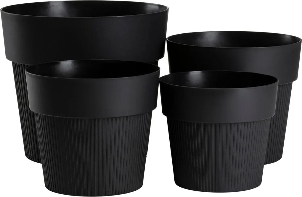 Květináč SILVA LINE 12,7x14,5 cm černý