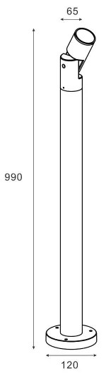 Zuma Line SJ14402 - Vonkajšia lampa NOCTURNE 1xGU10/35W/230V IP65 čierna