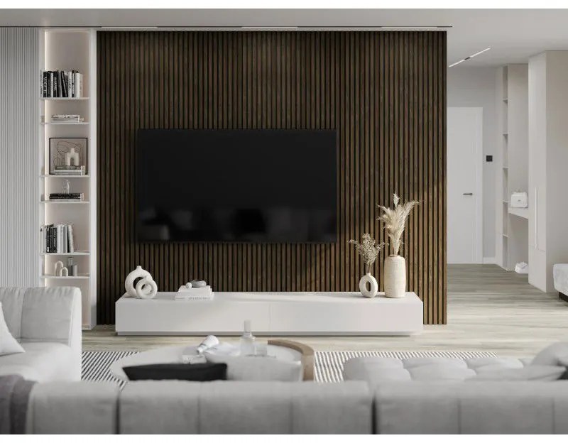 Mexen Lam-F, akustické stenové lamely 275 × 31,5 cm, filc 6 mm, dub espresso, S105-275317-2812-065