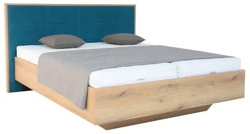 Drevená posteľ Leticia 180x200, dub, vrátane matraca