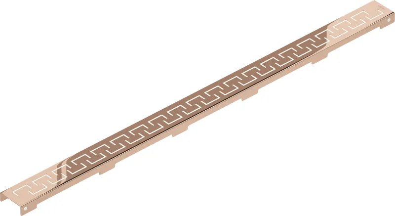 Mexen Flat, lineárny podlahový žľab 100 cm, ružové zlato, 1624100