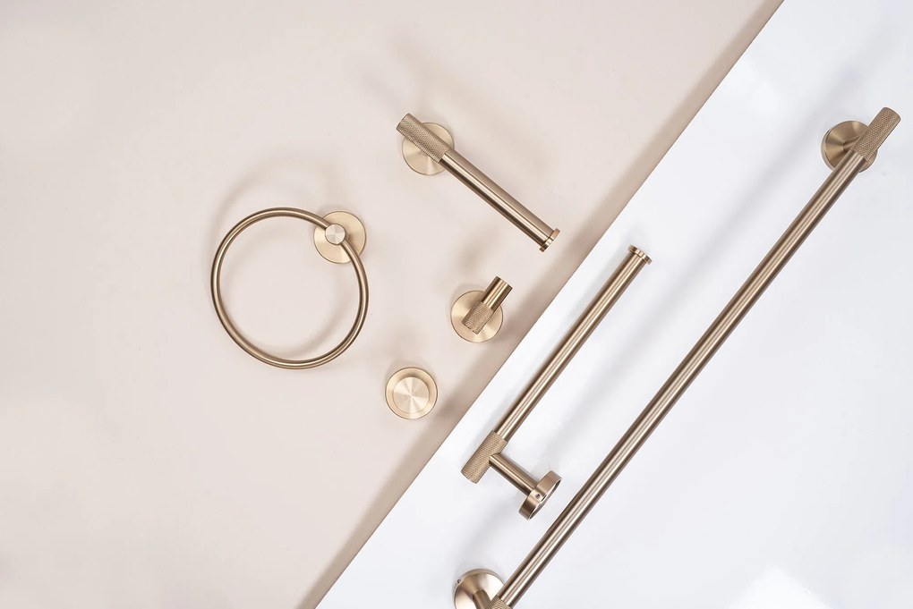 Rea Modern, kúpeľňový vešiak na uterák 26,5cm, 6610a, zlatá matná, REA-98015