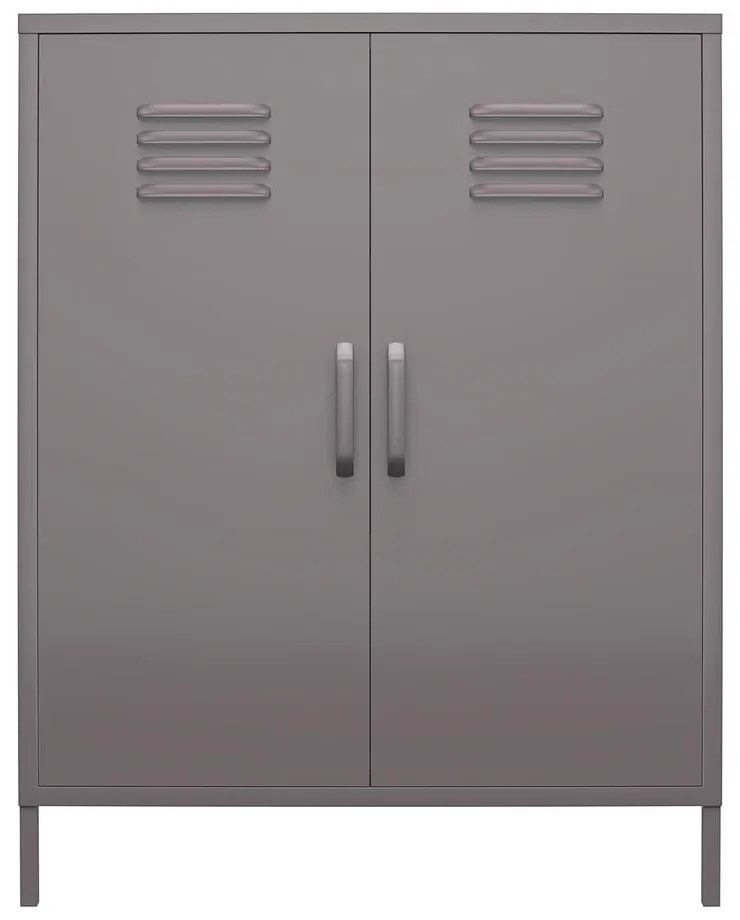 Sivá kovová skrinka 80x102 cm Bradford – Støraa