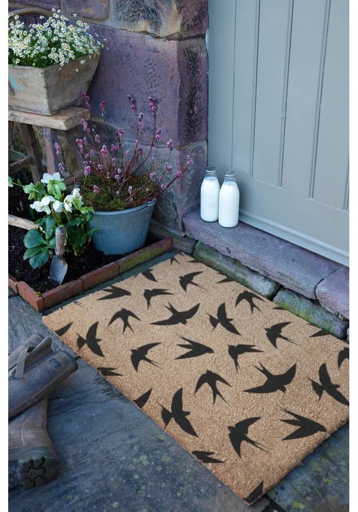 Rohožka z kokosového vlákna 40x60 cm Swallows – Artsy Doormats