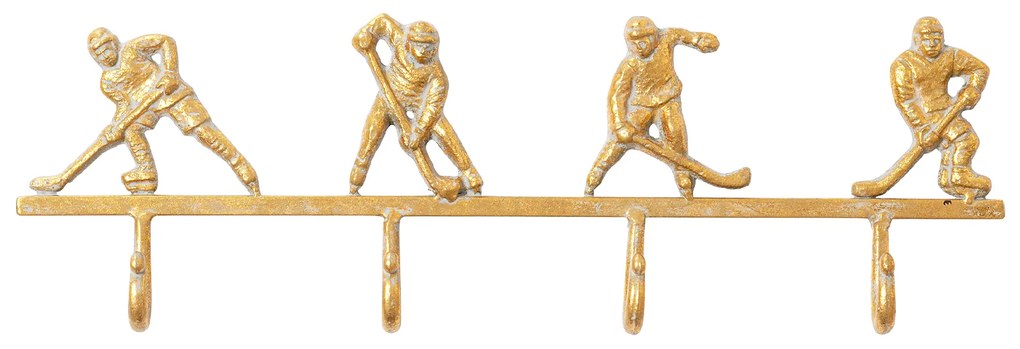Ice Hockey nástenný vešiak zlatý