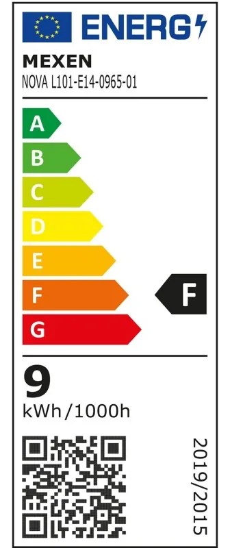 Mexen Nova, LED žiarovka E14, G45, 9W, studená - 6500K, 945 lm - L101-E14-0965-01