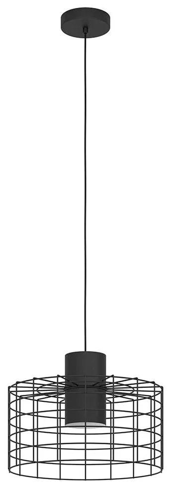 Eglo 43627 - Luster na lanku MILLIGAN 1xE27/40W/230V pr. 38 cm čierna