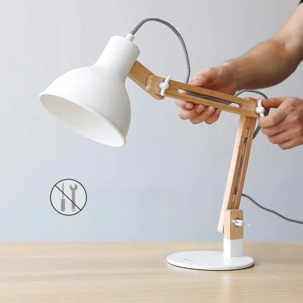 Stolová lampa 1xE27/40W/230V biela