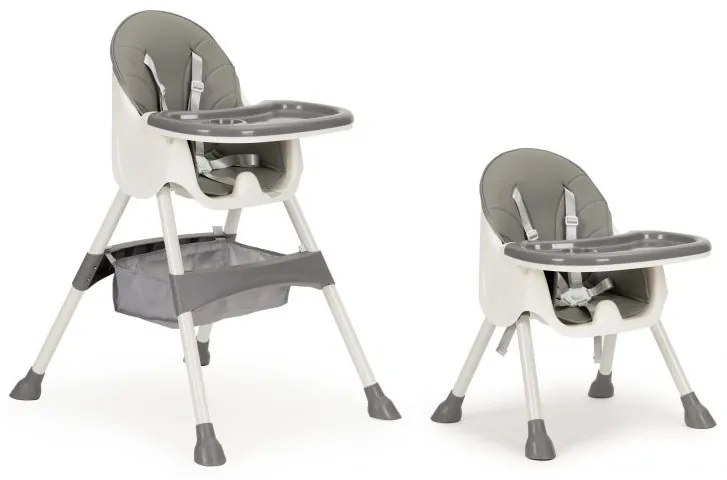 Sivá jedálenska stolička pre deti HC-823-GRAY