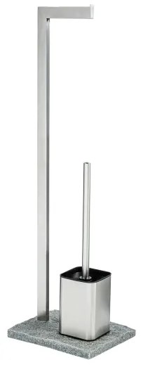 WENKO 20604100 - WC kefa GRANIT 23x73,5 cm nerez/satén/sivá