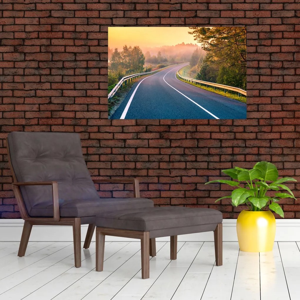 Obraz - Cesta pri východe slnka (90x60 cm)