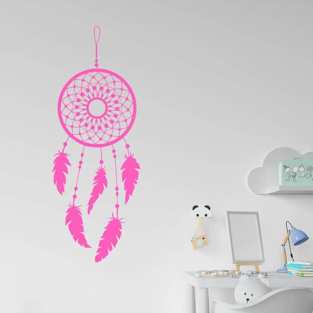 Veselá Stena Samolepka Lapač snov ornament Farba: zelená, Veľkosť: 80 x 31 cm