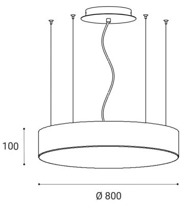 LED2 - LED Stmievateľný luster na lanku MONO LED/100W/230V