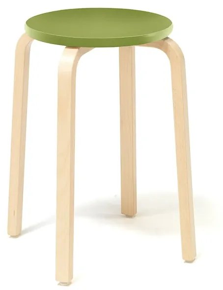 Drevená stolička NEMO, V 530 mm, breza, zelená
