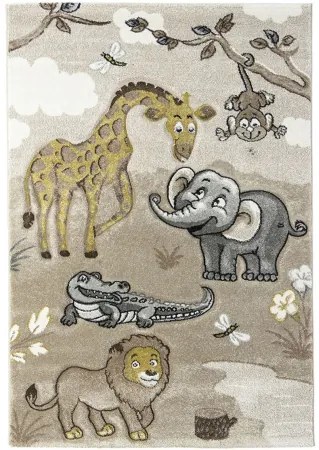 Koberce Breno Kusový koberec DIAMOND KIDS 24292/760, hnedá, viacfarebná,120 x 170 cm