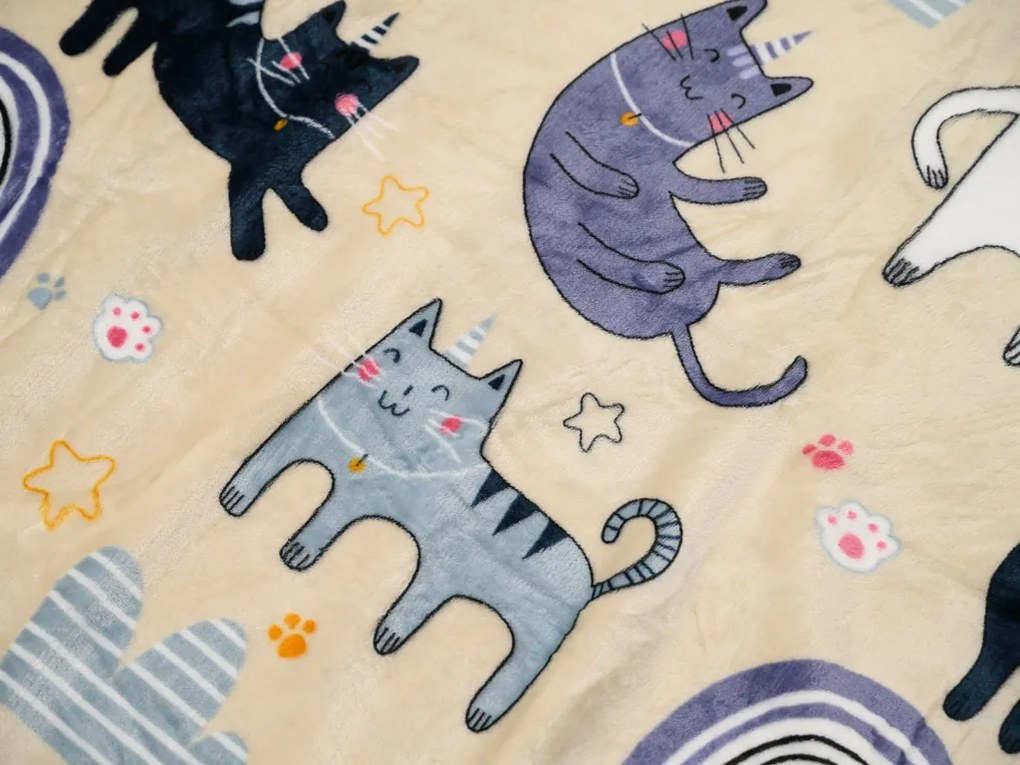 Mikroplyšové obliečky PURRSLEEP béžové Rozmer obliečky: 70 x 90 cm | 140 x 200 cm