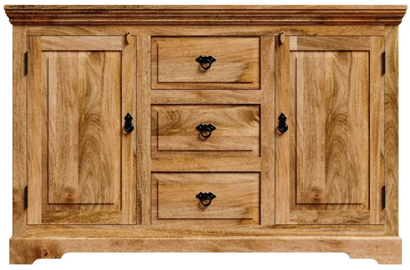 Komoda Guru 140x90x45 z mangového dreva Mango natural