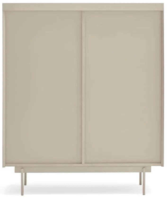 Vysoká komoda v dekore duba v béžovo-prírodnej farbe 100x120 cm Otto – Teulat