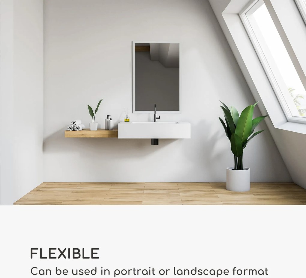 Casa Chic Arsenal, nástenné zrkadlo, pravé drevo, obdĺžnikové 90 x 60 cm