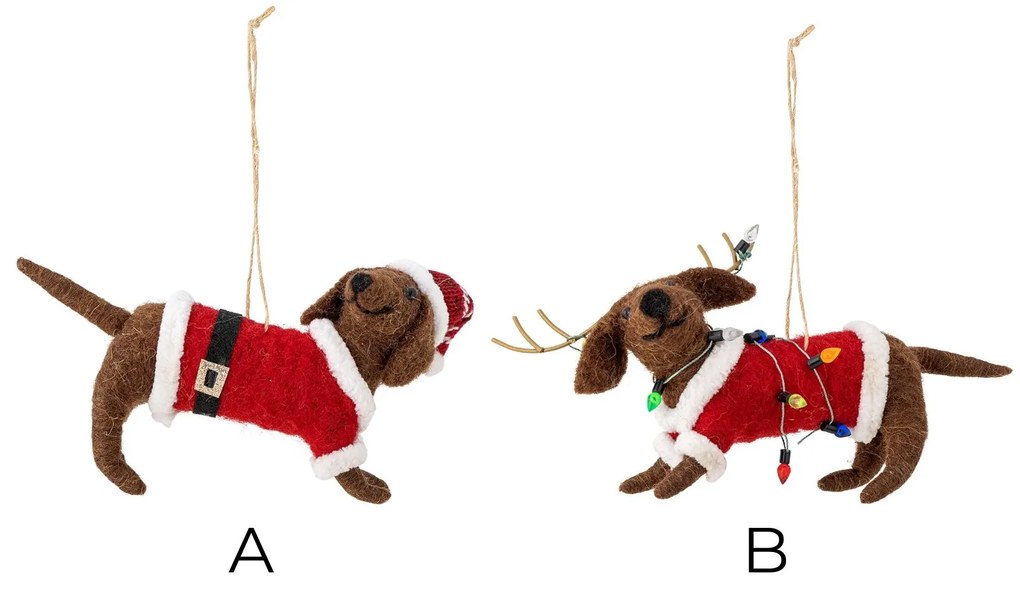 Bloomingville Plstená vianočná ozdoba Monty Wool B