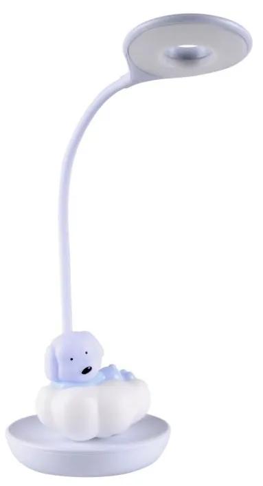 Polux LED Stmievateľná detská stolná lampička DOG LED/2,5W/230V modrá SA1359