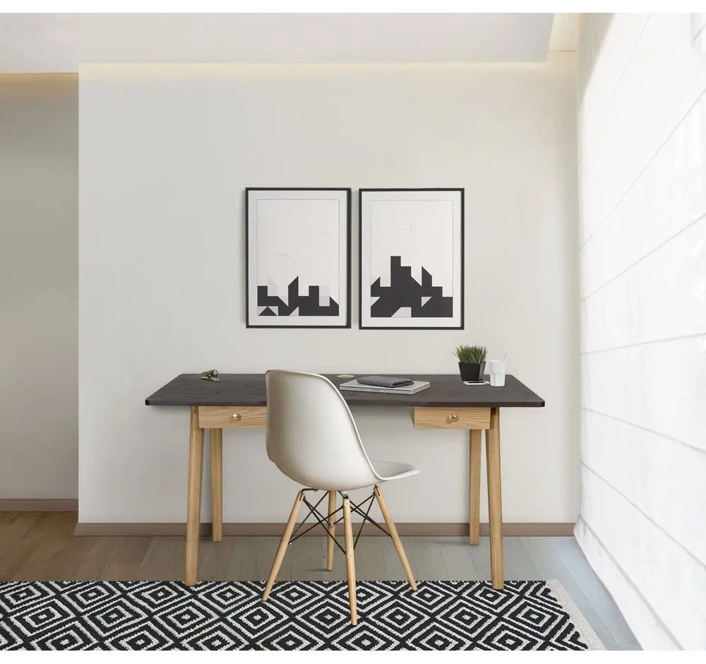 Pracovný stôl v dekore duba 70x140 cm Nice – Woodman