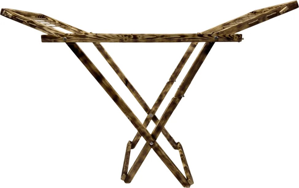 Veľký sušiak na bielizeň, sušiak na prádlo - tmavý, drevený, voľne stojací - trendy domácnosť