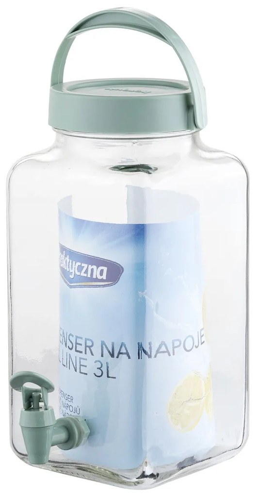 Nápojová fľaša s kohútikom Pear Line, 3 l