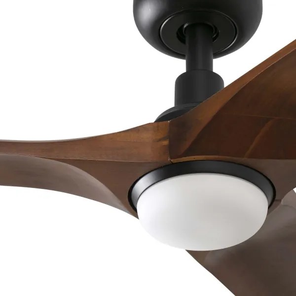 FARO 33806WT-1TW - LED stmievateľný ventilátor HEYWOOD S 10W/230V drevo/čierny p