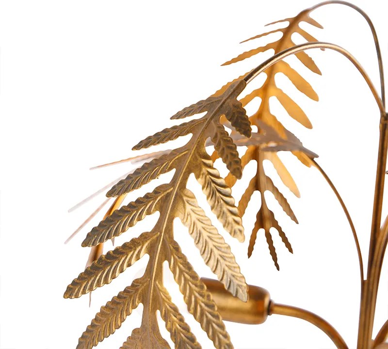 Art Deco stolná lampa zlatá 3-svetlo - Botanica