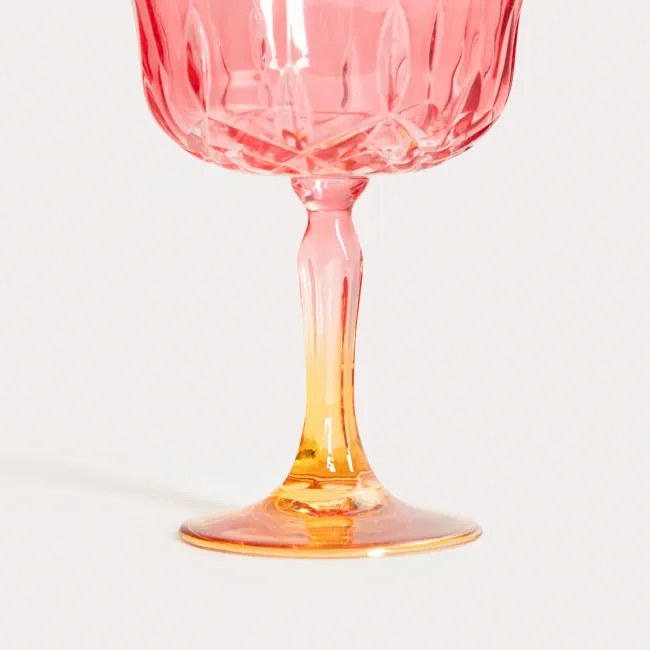 Sada pohárov na stopke BRILLARE ružovo-oranžová 777431 200 ml (2 ks)
